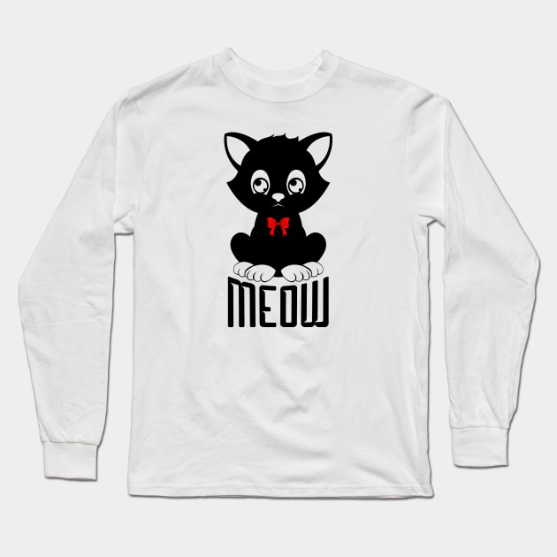 14 - MEOW Long Sleeve T-Shirt by SanTees